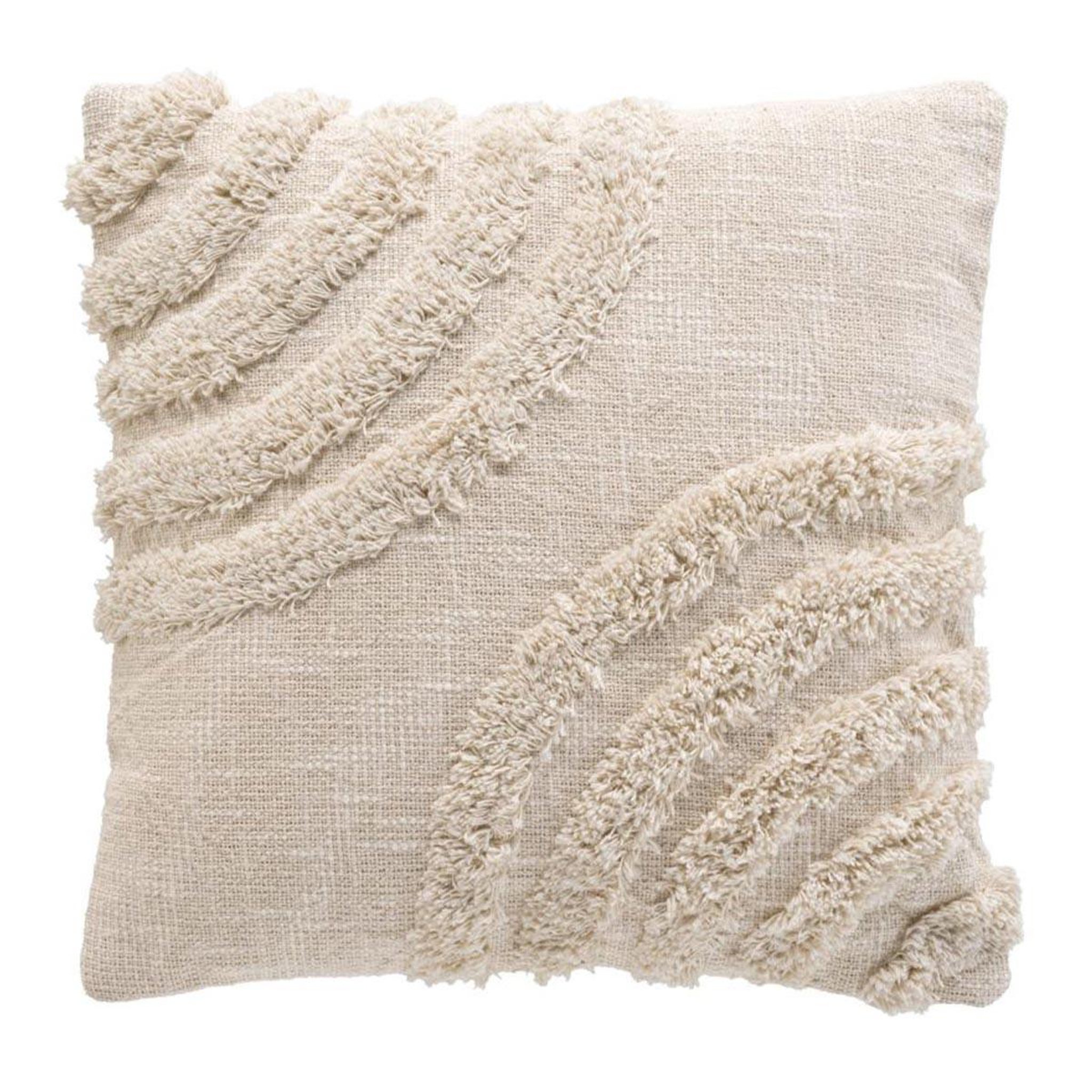Douceur d'Intérieur Housse de coussin tuftée  silio  40x40cm naturel