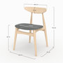 Voir la diapositive 4 : Rendez vous déco Lot de 2 chaises en tissu gris et bois d'hévéa-Josette