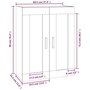 Voir la diapositive 6 : VIDAXL Armoire murale chene fume 69,5x32,5x90 cm bois d'ingenierie