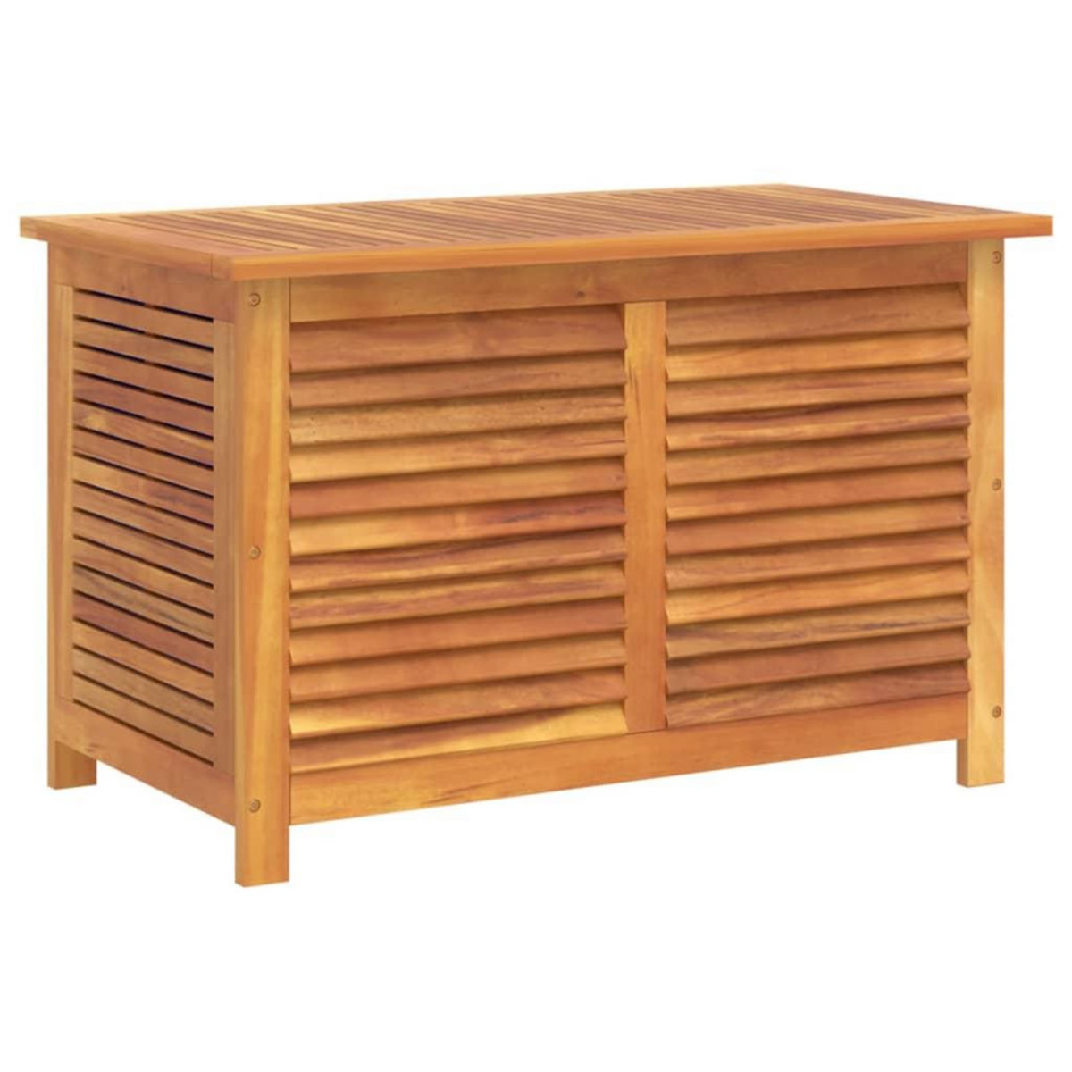 VIDAXL Boîte de rangement de jardin persiennes 90x50x56 cm bois acacia