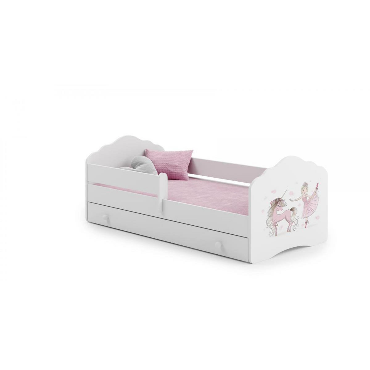 KOBI Lit enfant FALA BAR+SZU 160x80 Danseuse avec tiroir de rangement avec matelas