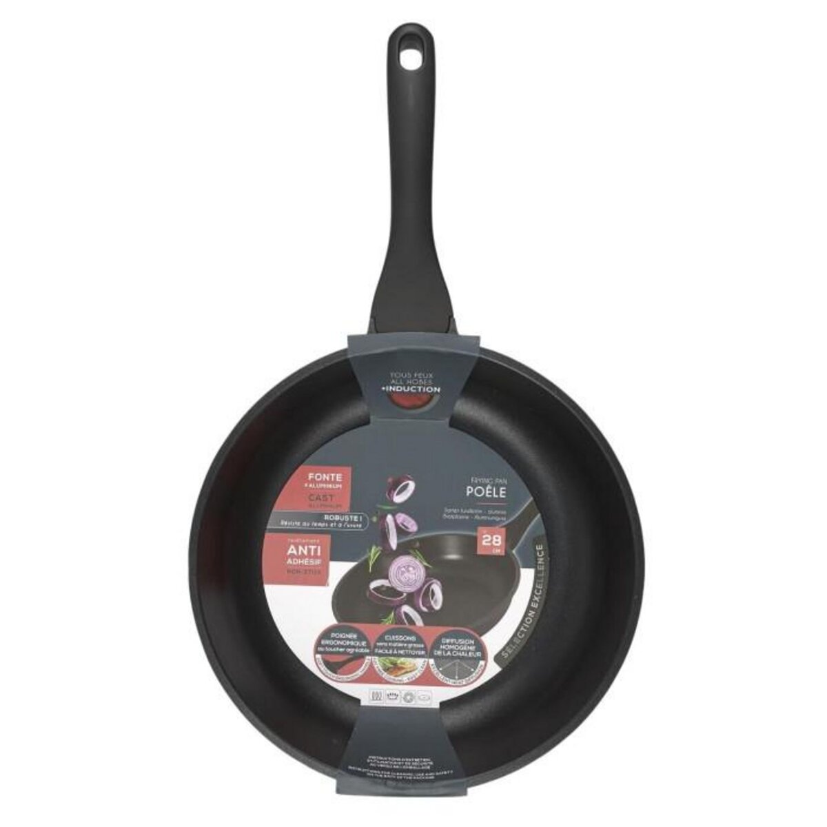 Paris Prix Poêle Aluminium  Fonte  28cm Noir