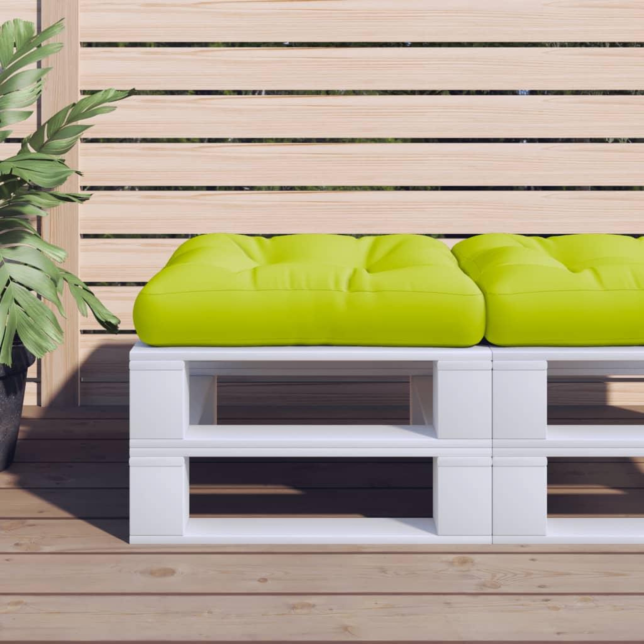 Voir la diapositive 1 : VIDAXL Coussin de palette vert vif 58x58x10 cm tissu