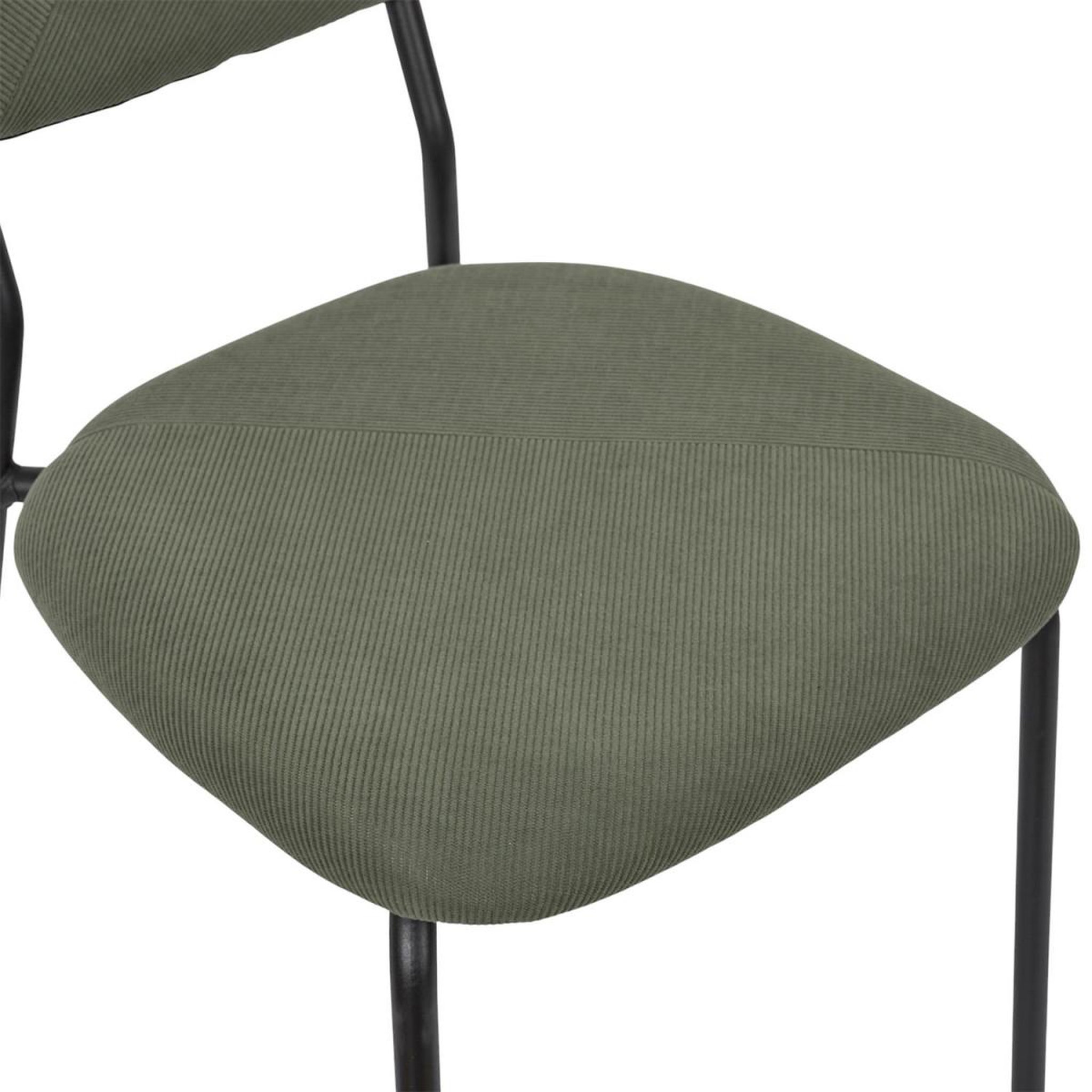 Voir la diapositive 6 : The Home Deco Factory Lot de 4 chaises côtelées  jules  78cm vert