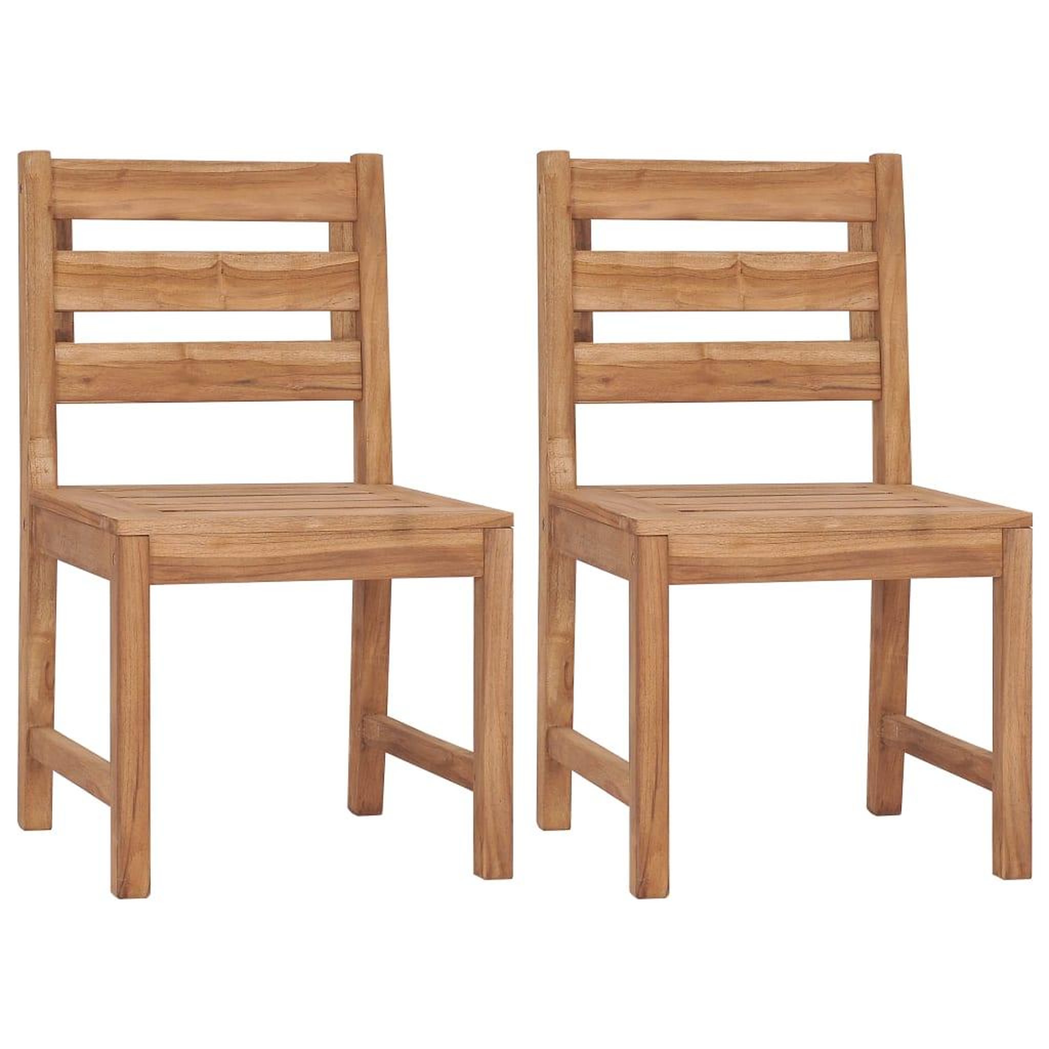 Voir la diapositive 1 : VIDAXL Chaises de jardin lot de 2 bois de teck solide