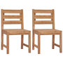 Voir la diapositive 1 : VIDAXL Chaises de jardin lot de 2 Bois de teck solide
