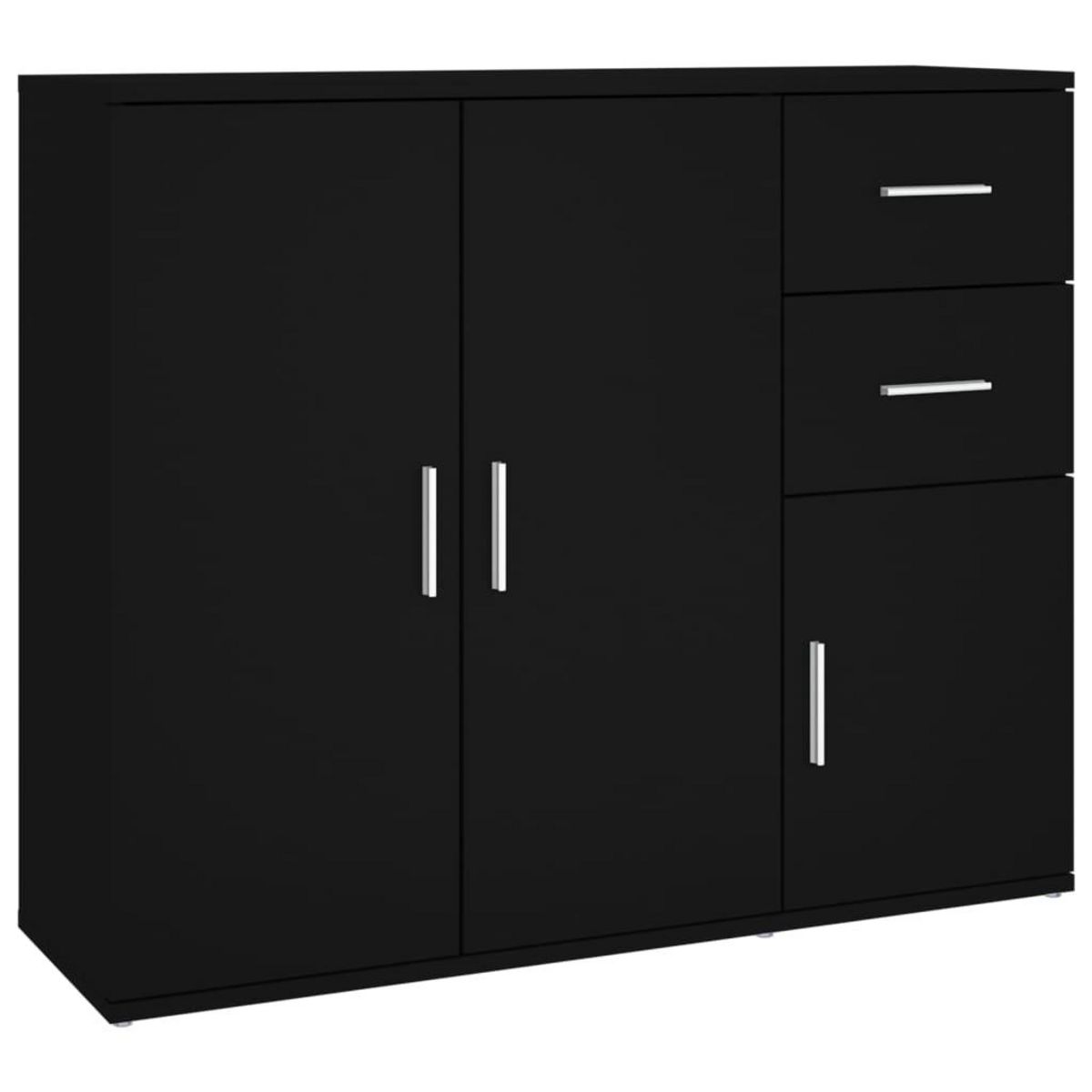 VIDAXL Buffet Noir 91x29,5x75 cm Bois d'ingenierie