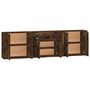 Voir la diapositive 5 : VIDAXL Buffets 3 pcs Chene fume Bois d'ingenierie