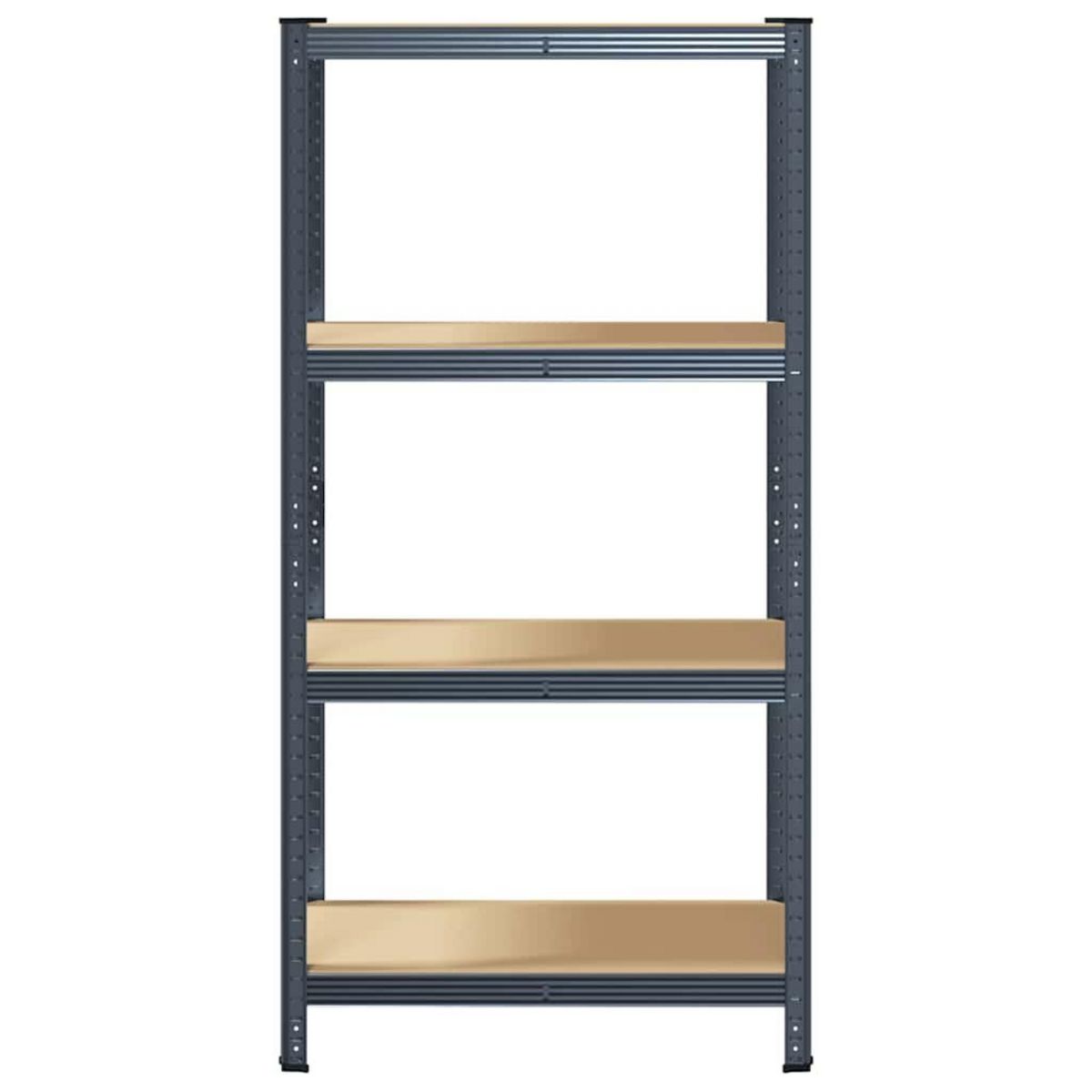 VIDAXL Etagere de rangement 4 niveaux Anthracite Acier bois ingenierie