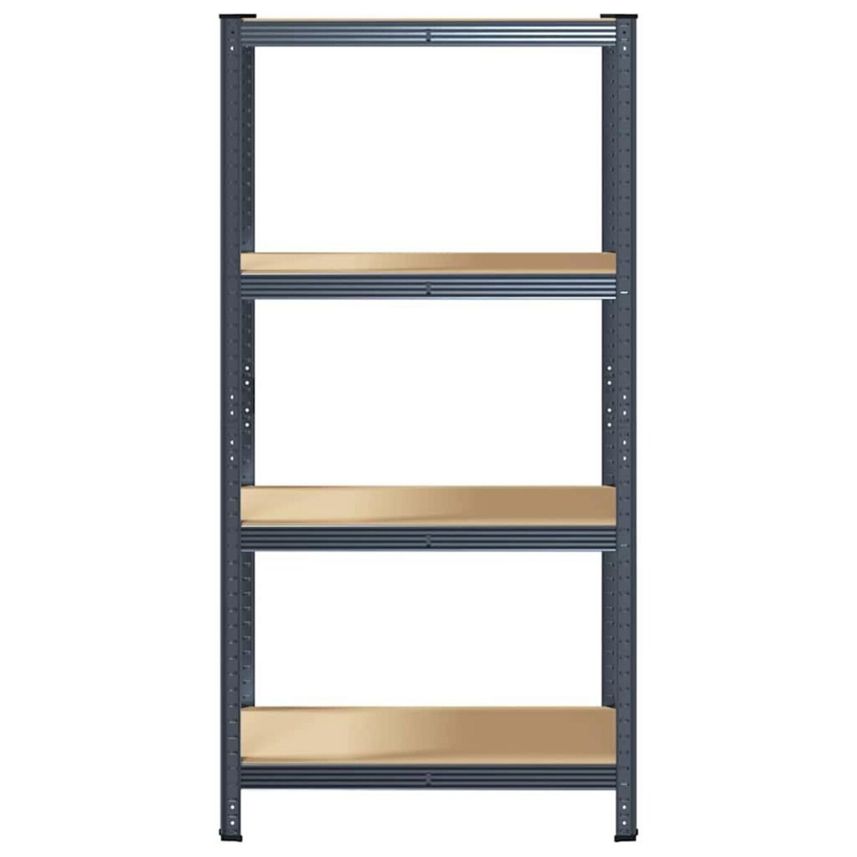 VIDAXL Etagere de rangement 4 niveaux Anthracite Acier bois ingenierie