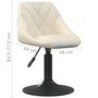 Voir la diapositive 6 : VIDAXL Chaises pivotantes a manger lot de 4 creme velours