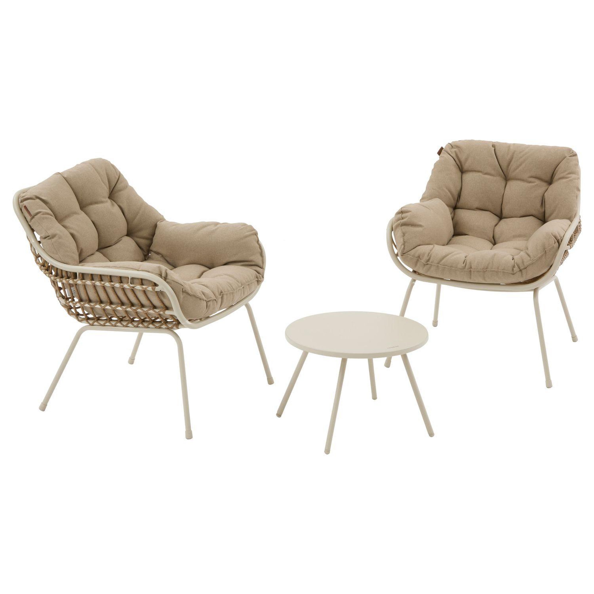 HESPERIDE Salon de jardin en aluminium 2 places paopao. Coloris disponibles : Vert