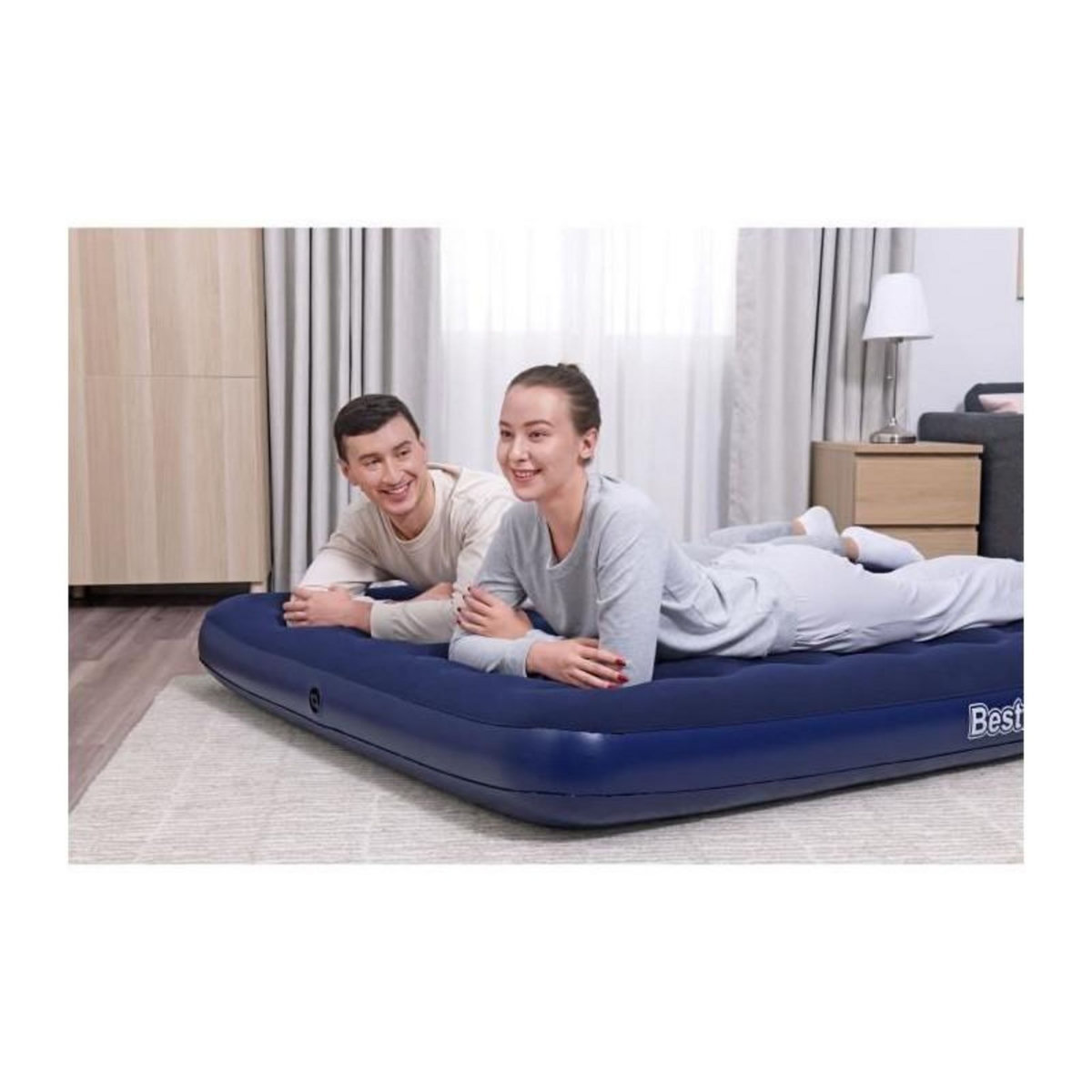 BESTWAY Matelas gonflable camping - BESTWAY - 67003 - 2 places, 2,03 m x 1,52 m x 22 cm