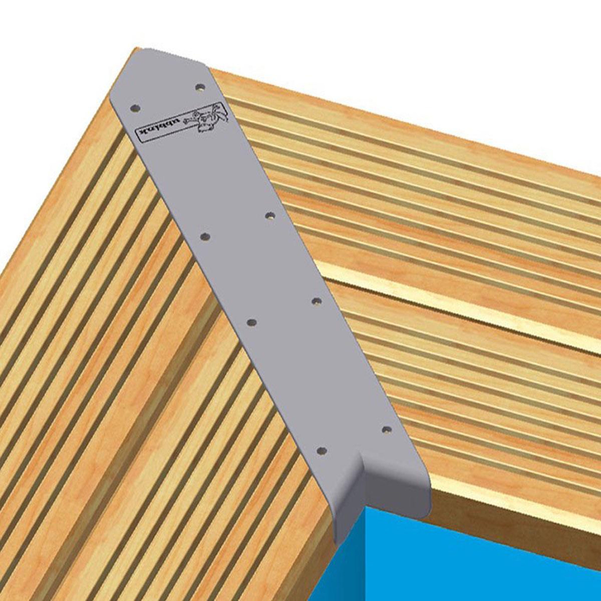 Voir la diapositive 2 : Ubbink Kit finition margelles en angle pour piscine bois rectangulaire - ubbink