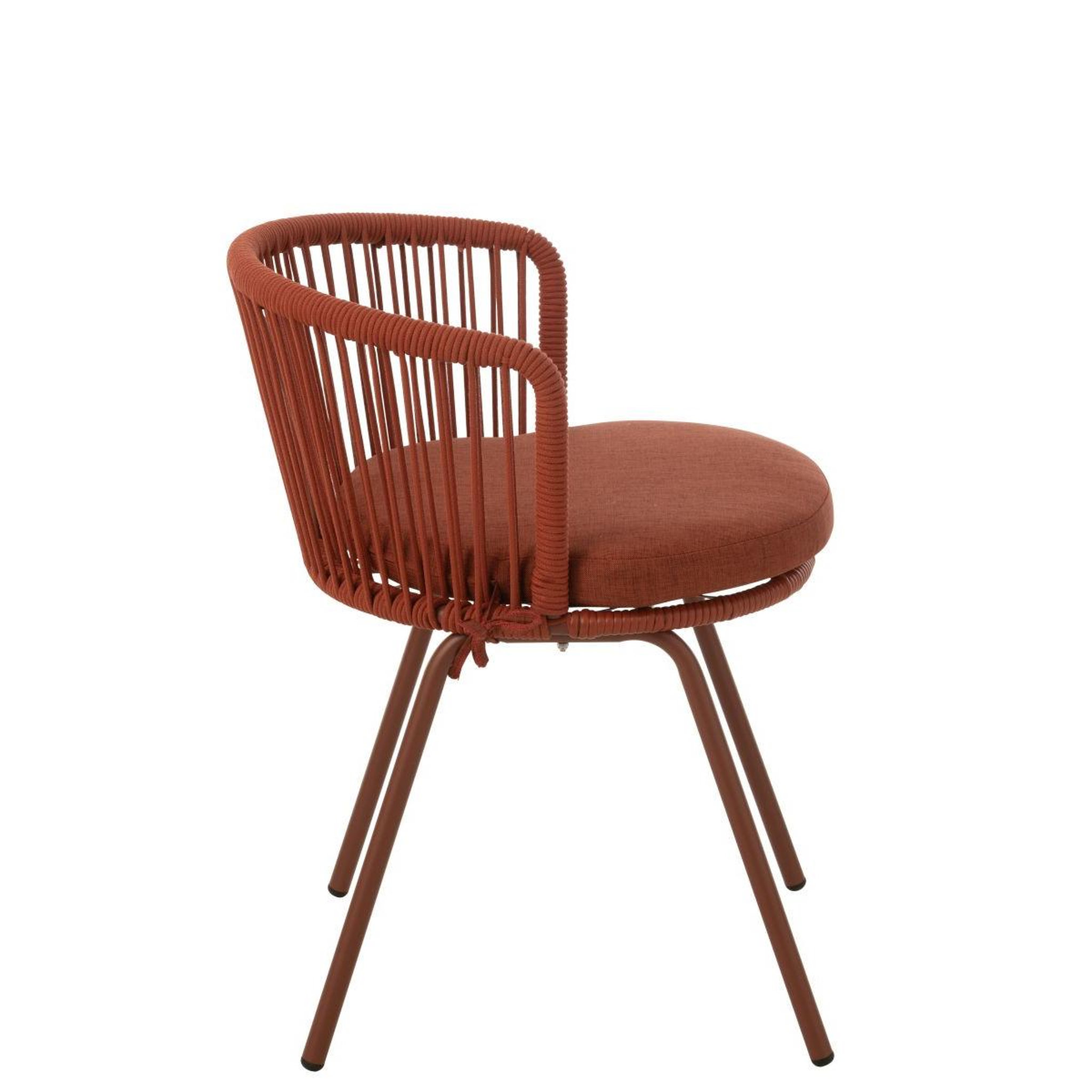 Voir la diapositive 3 : J-LINE Chaise design corde  toa  75cm rouge