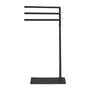 Voir la diapositive 3 : ID MARKET Porte-serviettes sur pied 3 barres latérales DALLAS métal noir design industriel