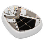 FIVE Porte Savon en Céramique  Geometrix  12cm Noir