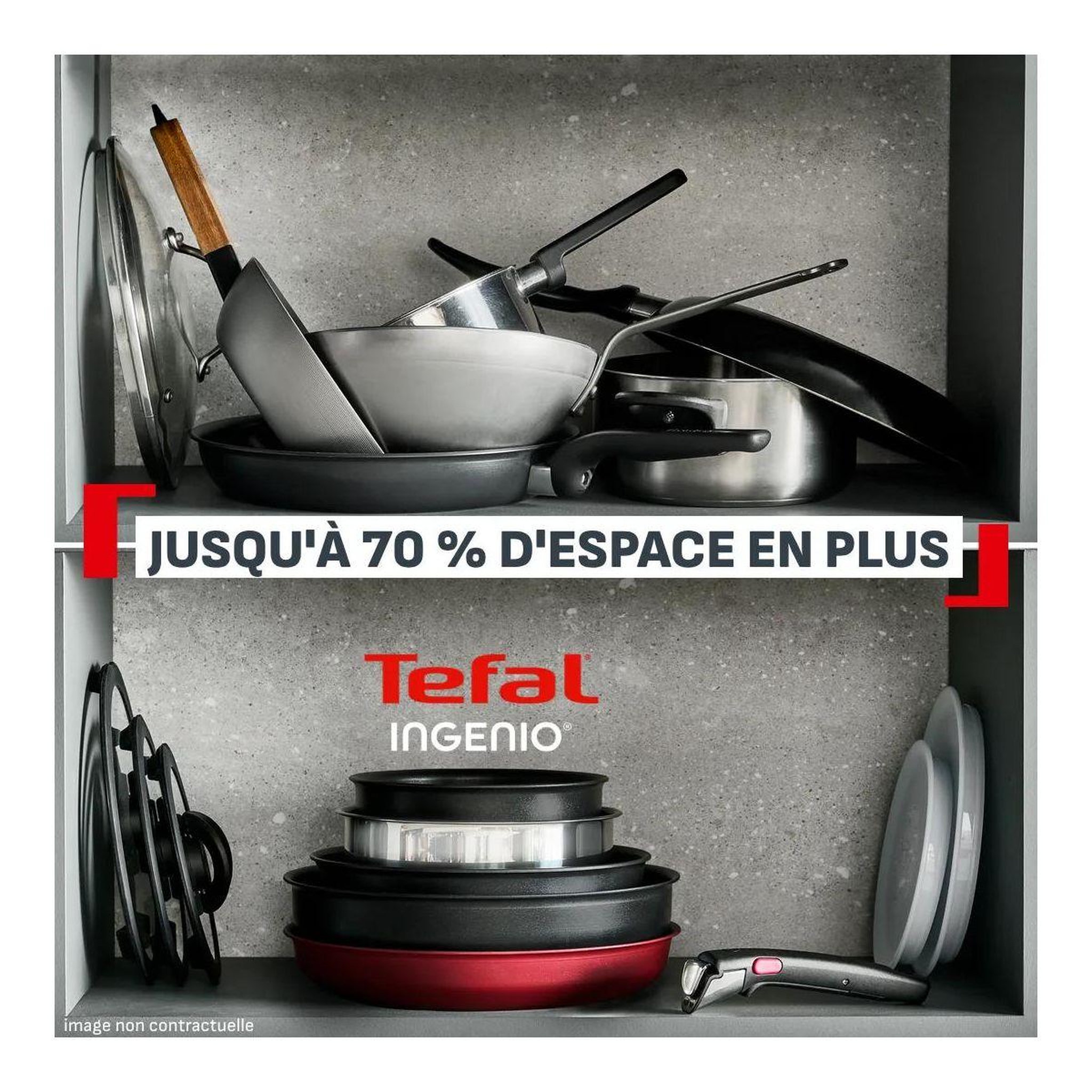 Voir la diapositive 3 : TEFAL Batterie de cuisine ingenio excellence 3 casseroles