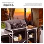 Voir la diapositive 4 : tectake Cuisine de camping xxl avec 5 compartiments pliable noir