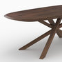 Voir la diapositive 3 : Rendez vous déco Table rectangulaire en bois d'hévéa massif foncé 10 personnes-Aladin