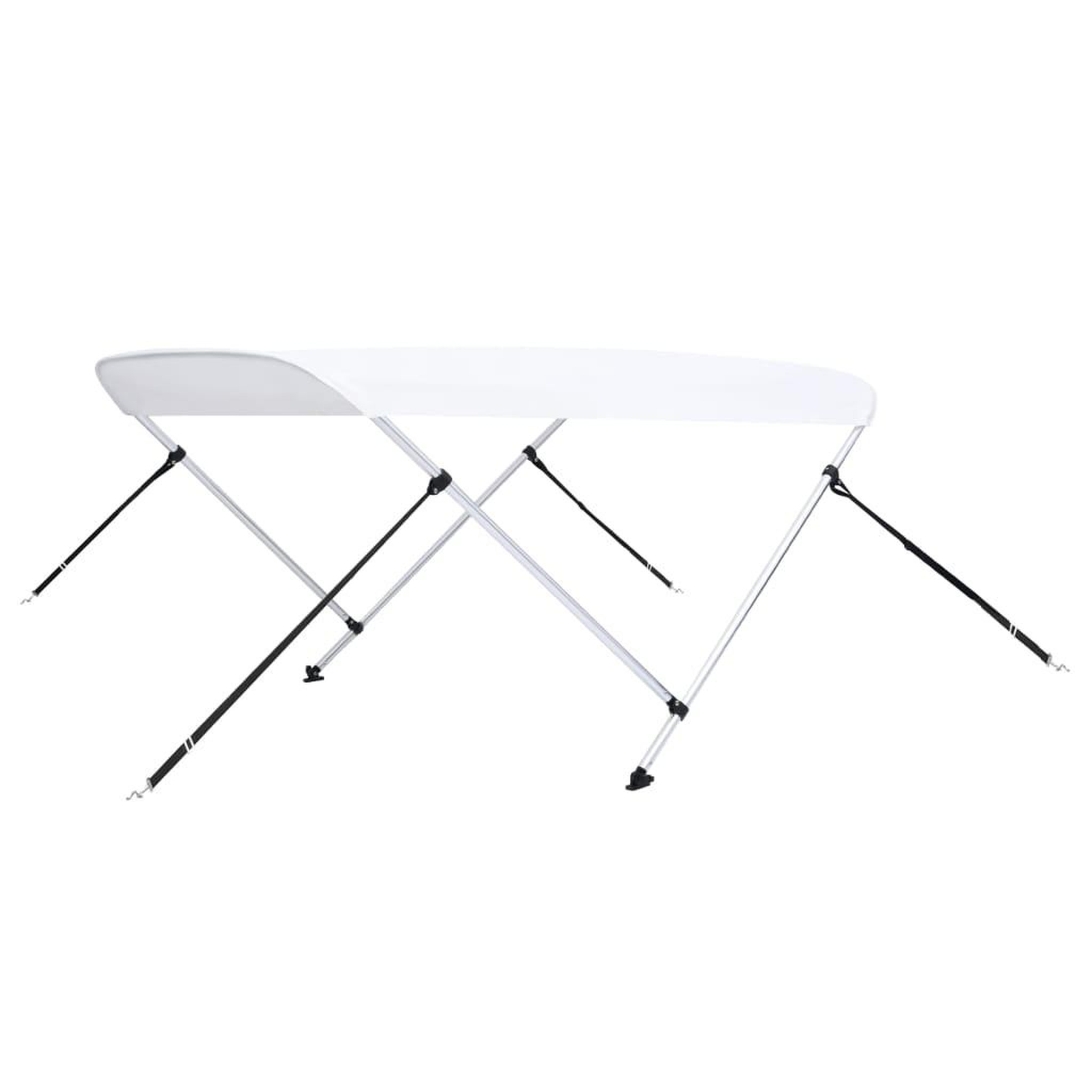 Voir la diapositive 2 : VIDAXL Auvent bimini a 2 arceaux Blanc 150x120x110 cm