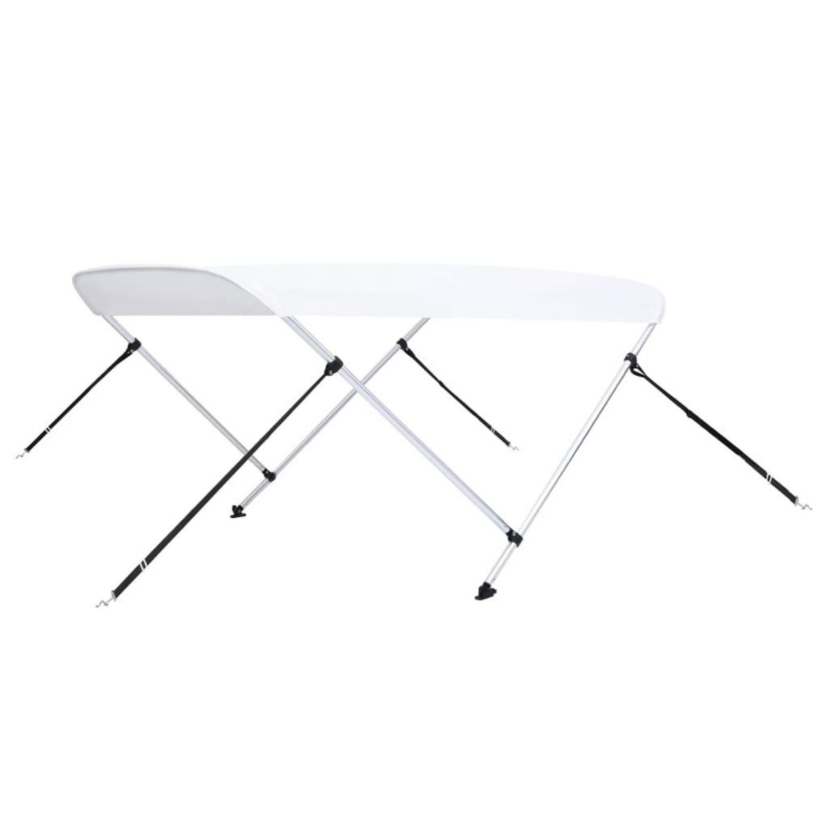 VIDAXL Auvent bimini a 2 arceaux Blanc 150x120x110 cm