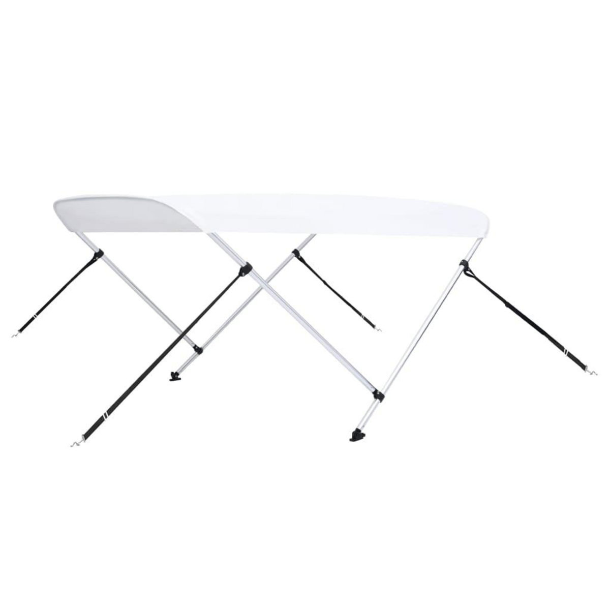 VIDAXL Auvent bimini a 2 arceaux Blanc 150x120x110 cm