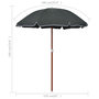 Voir la diapositive 6 : VIDAXL Parasol de jardin avec mat en acier 180 cm anthracite