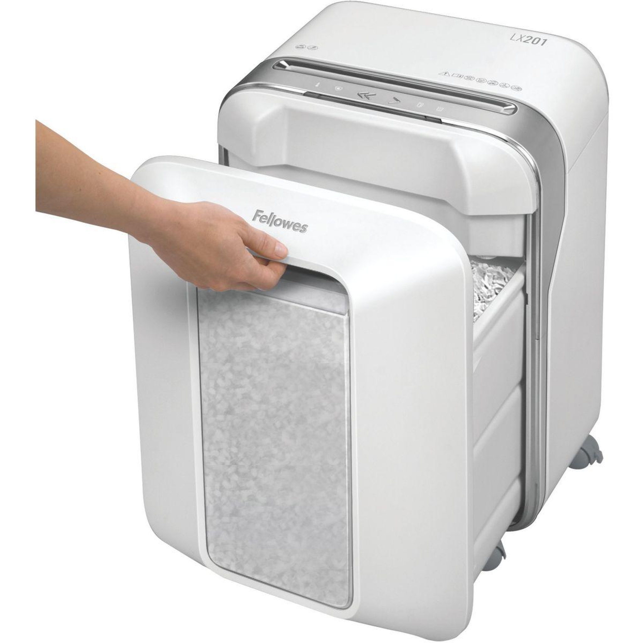 Voir la diapositive 3 : Fellowes Destructeur MICROSHRED LX201 BLANC