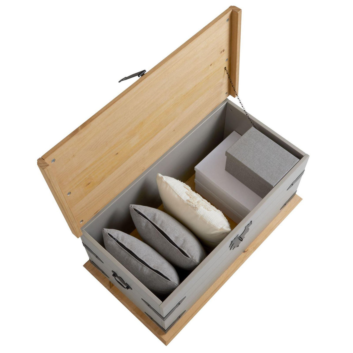 IDIMEX Coffre de rangement en pin TEQUILA style mexicain