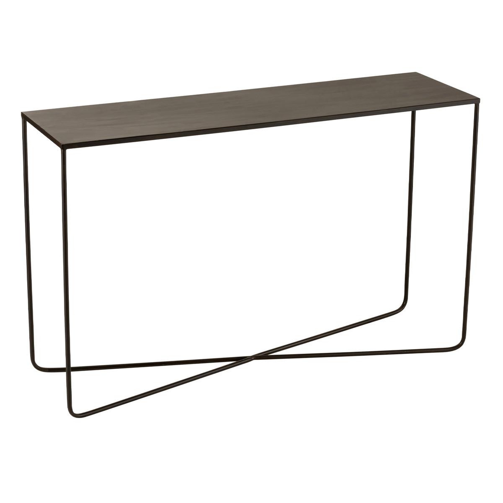 J-LINE Console design en métal  elsie  120cm noir