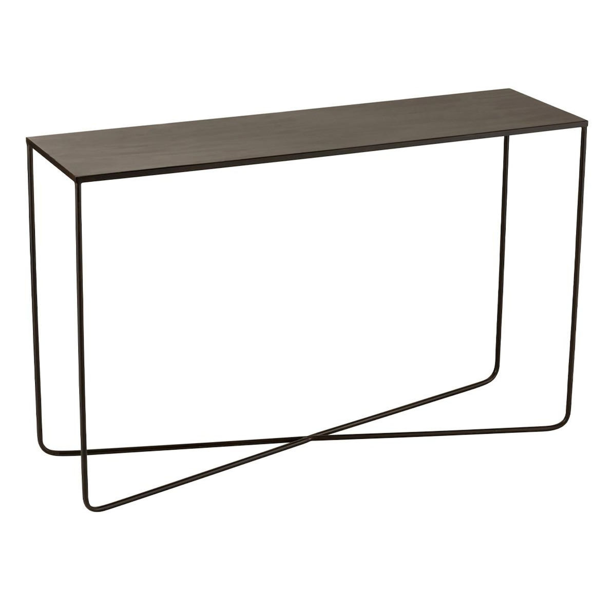 Paris Prix Console Design en Métal  Elsie  120cm Noir