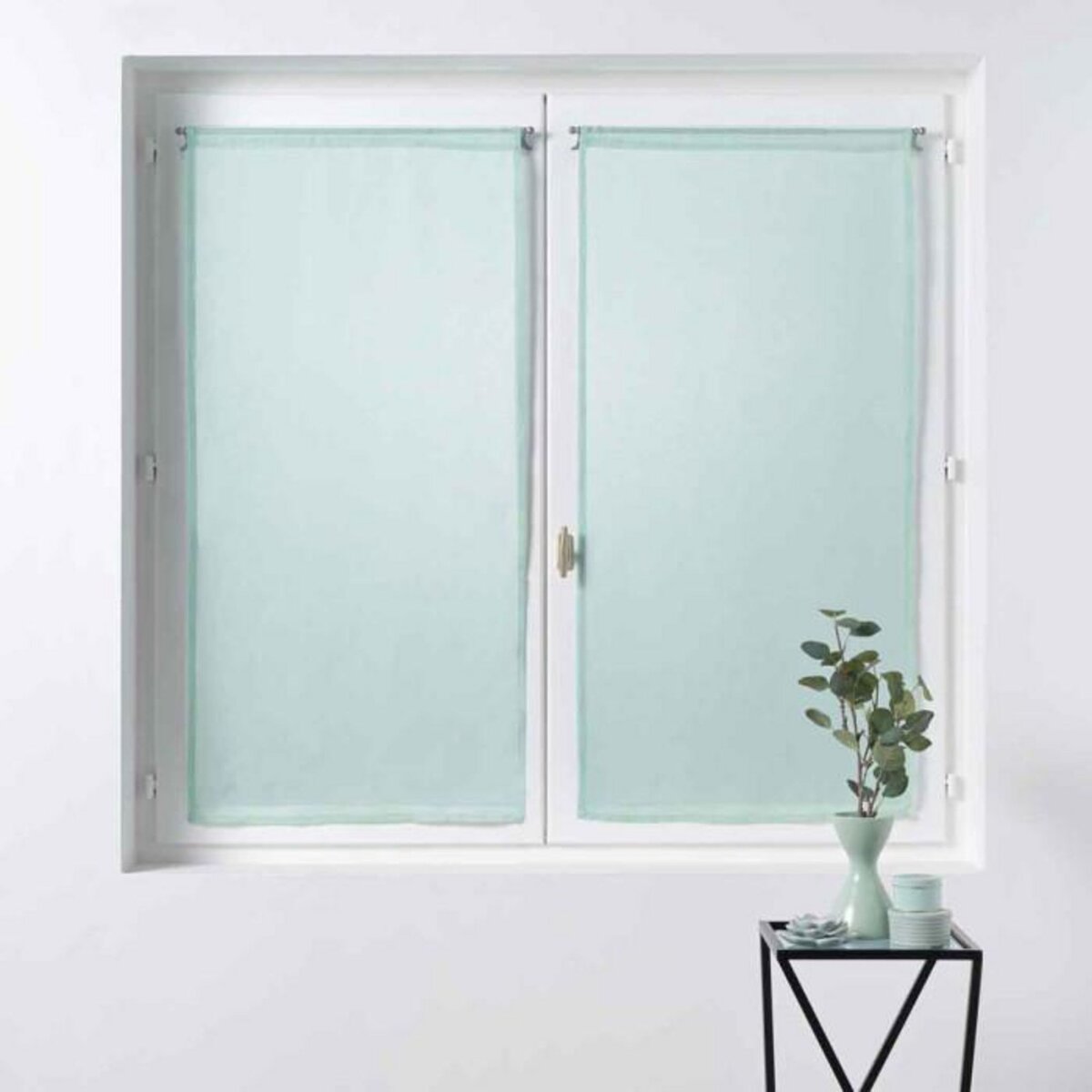 Paris Prix Paire de Voilages  Sandra  60x120cm Menthe