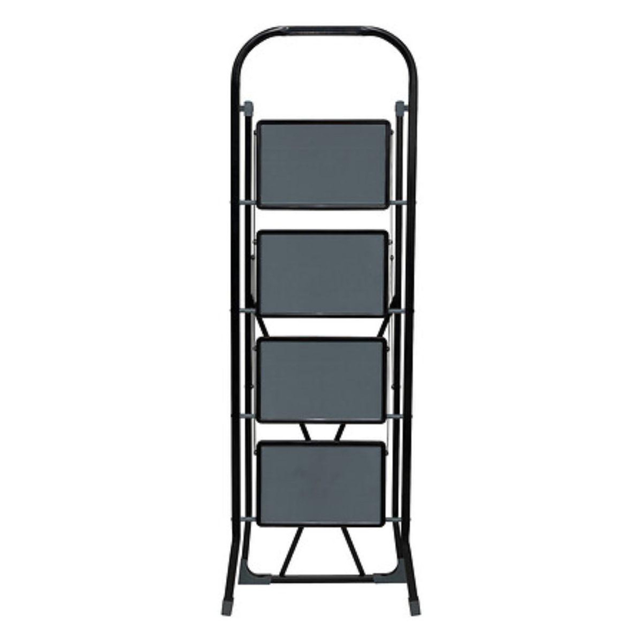Voir la diapositive 2 : FIVE Escabeau 4 marches  pliant  124cm noir