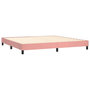 Voir la diapositive 4 : VIDAXL Sommier a lattes de lit avec matelas Rose 200x200 cm Velours