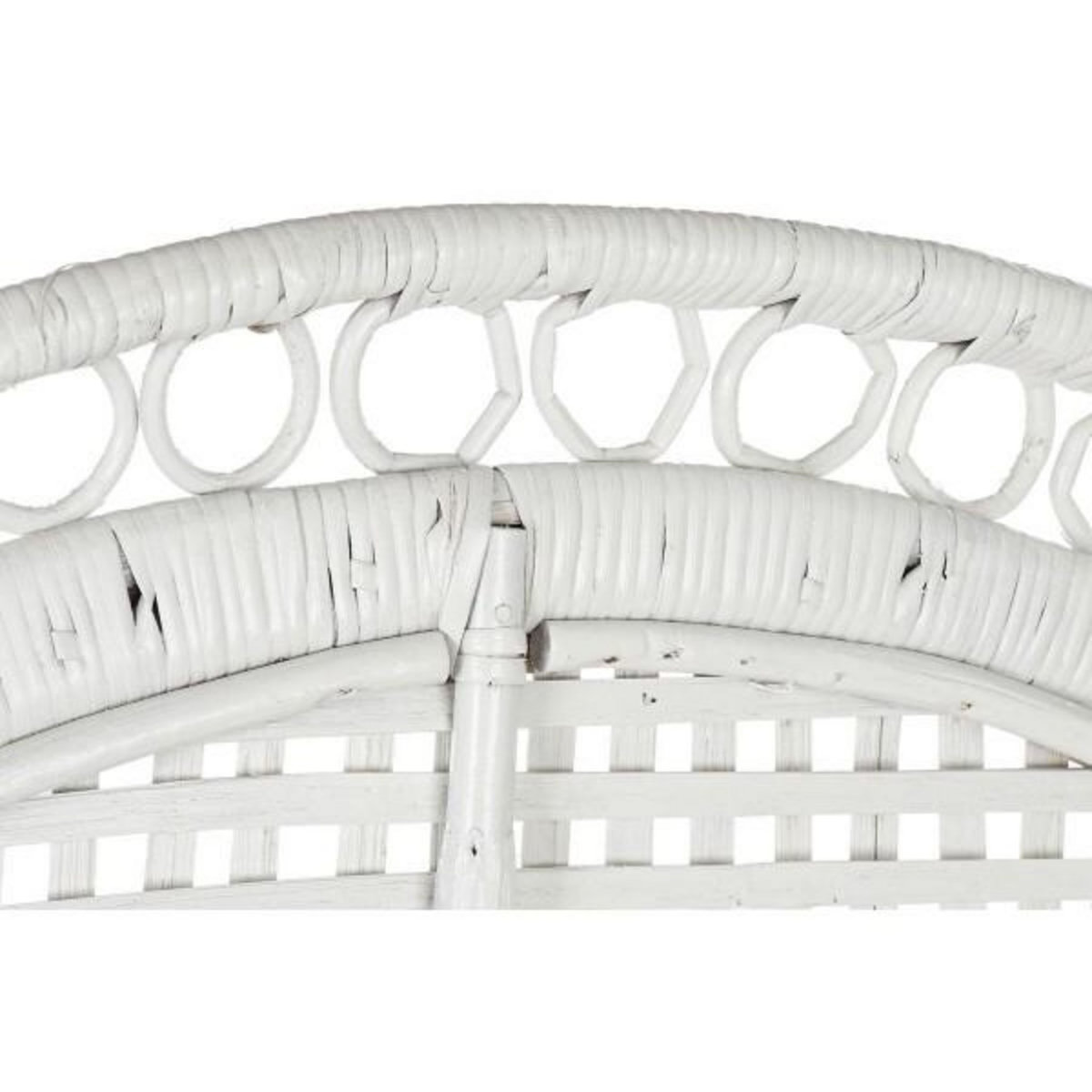 MARKET24 Chaise de jardin DKD Home Decor Blanc Polyester Métal 30 x 40 cm 96 x 66 x 145 cm 96 x 66 x 140 cm