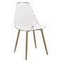 Voir la diapositive 5 : TOILINUX Lot de 4 Chaises Thao en polycarbonate - Transparent et Beige