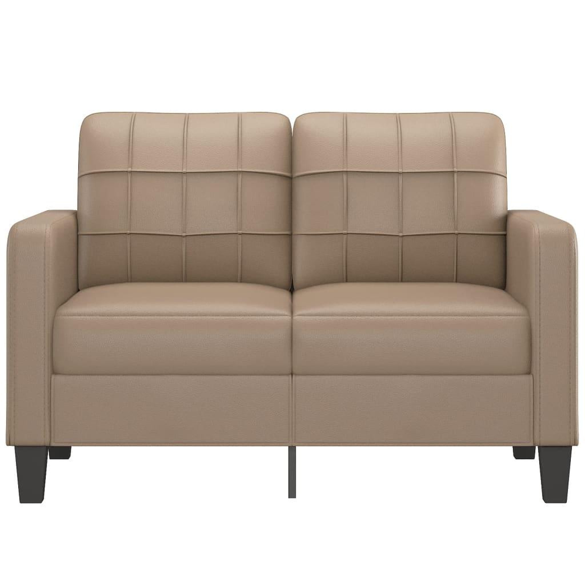 Voir la diapositive 3 : VIDAXL Canape a 2 places Cappuccino 120 cm Similicuir