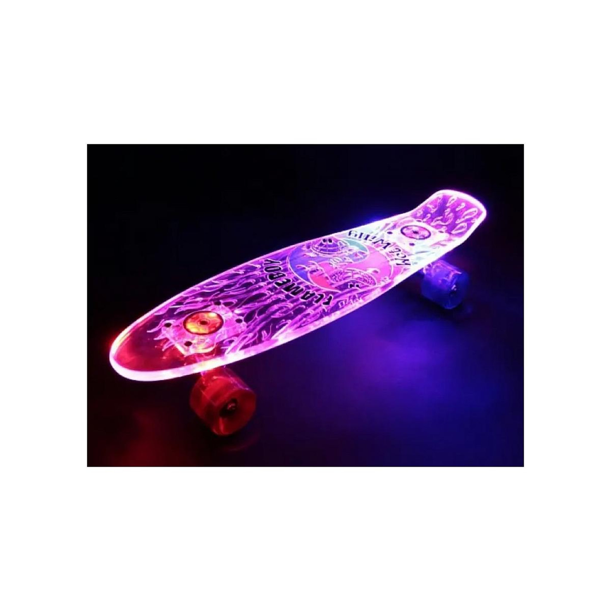 Voir la diapositive 3 : 213 Street Skateboard Retro Cruiser Lumineux Flameboy