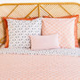 Voir la diapositive 4 : COTE DECO Housse de couette 260x240 VOLEA + 2 taies 100% coton adouci 57 fils/cm2