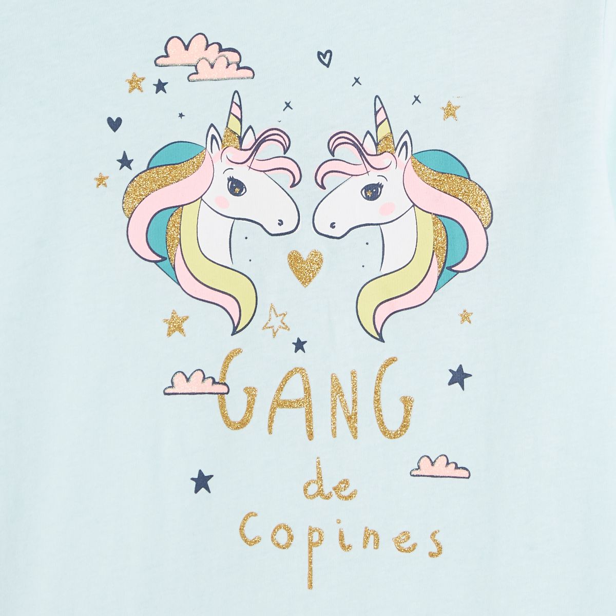 IN EXTENSO Chemise de nuit avec legging licornes coton bio fille