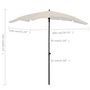 Voir la diapositive 6 : VIDAXL Parasol de jardin avec mat 200x130 cm sable