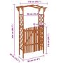 Voir la diapositive 6 : VIDAXL Pergola avec portail 116x40x204 cm Bois de sapin massif