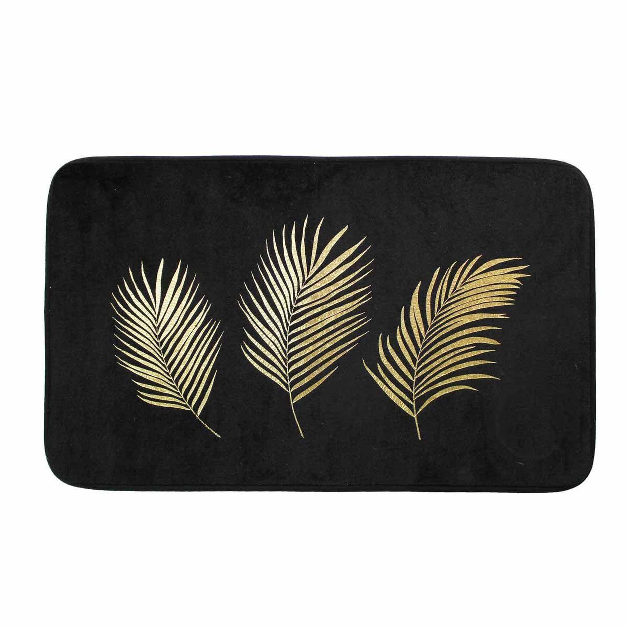 Douceur d'Intérieur Tapis de bain imprimé  orbella  45x75cm noir