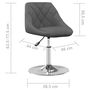 Voir la diapositive 6 : VIDAXL Chaises pivotantes a manger lot de 4 Gris fonce Velours