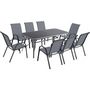 Voir la diapositive 1 : Habitat et Jardin Salon de jardin repas 8 places  Cordoba XL 180  - Gris