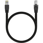 ADEQWAT Câble Ethernet 5M Droit CAT8 noir