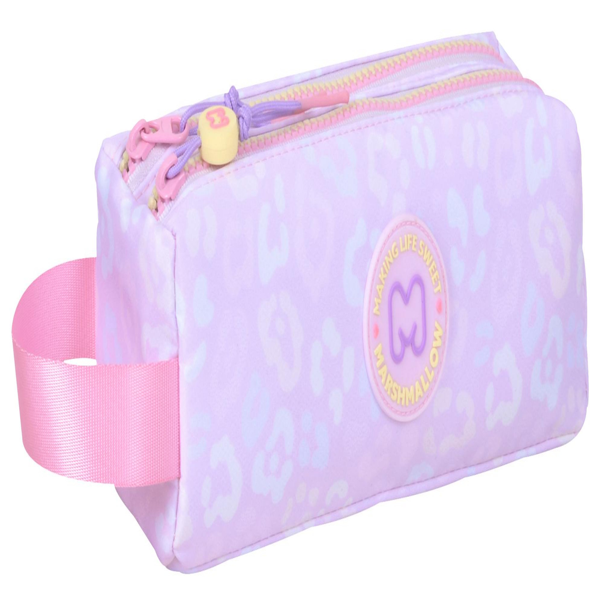 Voir la diapositive 2 : Bagtrotter MARSHMALLOW - Trousse scolaire double compartiment PARTY JUNGLE - Pastel - Fille