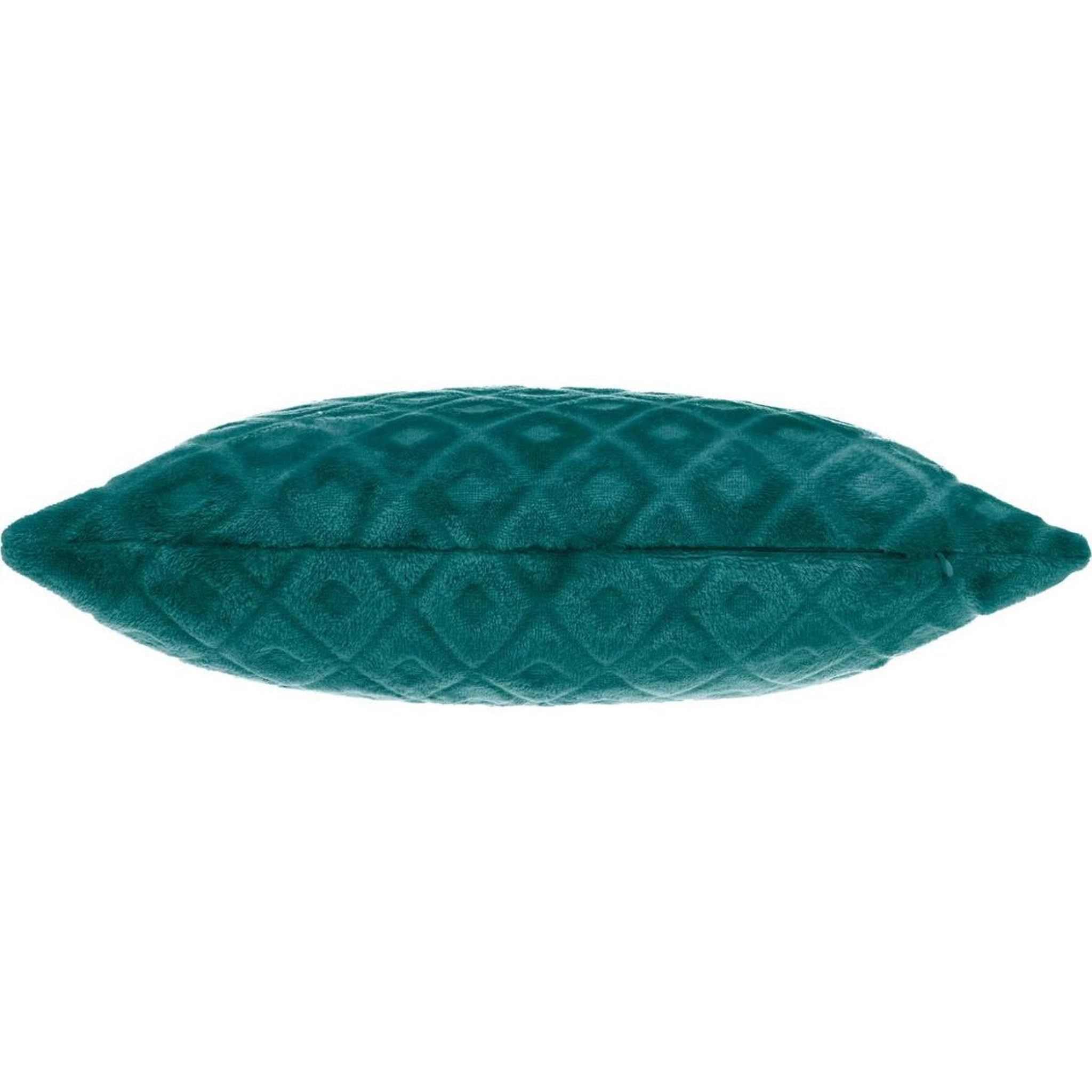 Voir la diapositive 2 : ATMOSPHERA Coussin déhoussable  losange 3d  40x40cm bleu canard