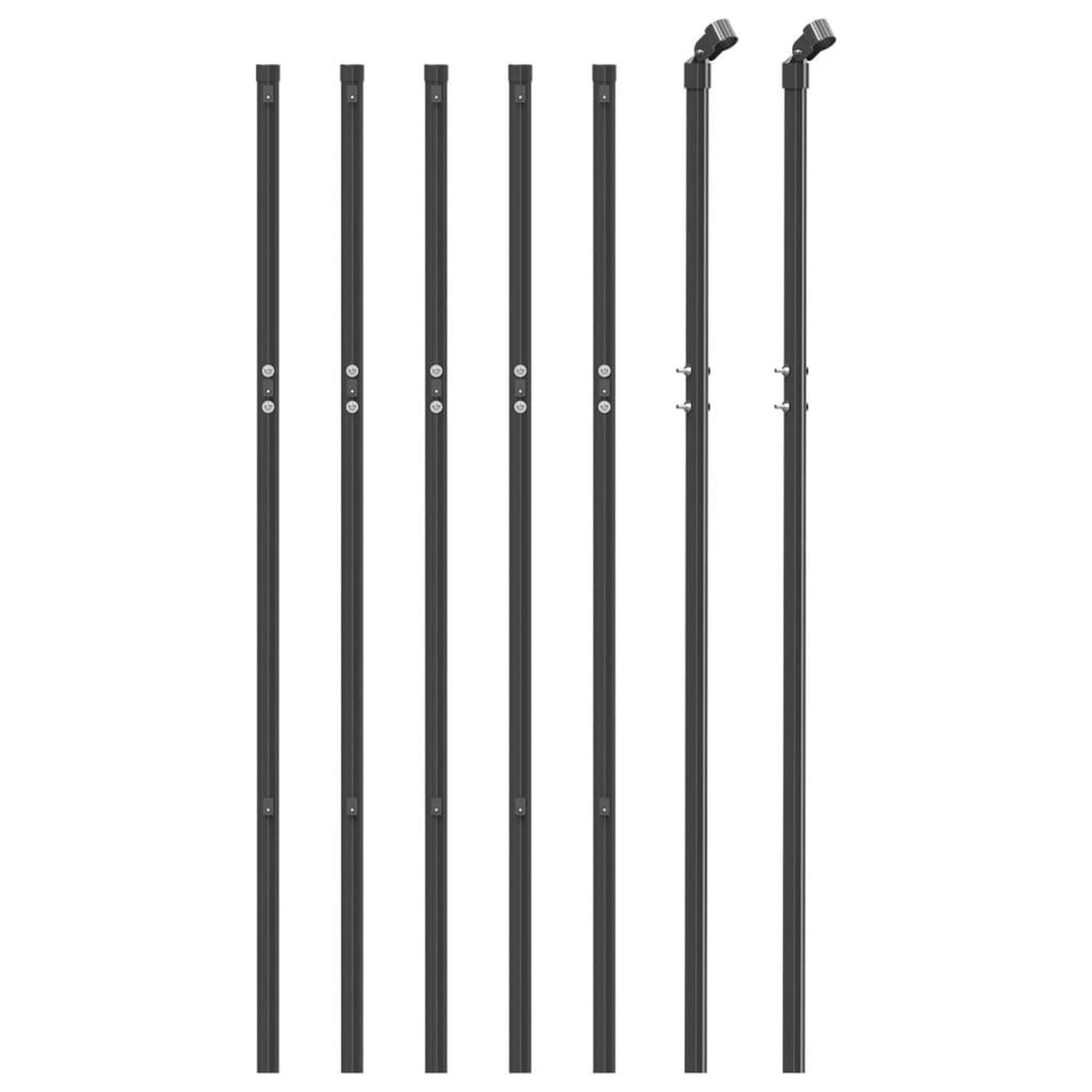 Voir la diapositive 3 : VIDAXL Cloture a mailles losangees anthracite 1x10 m